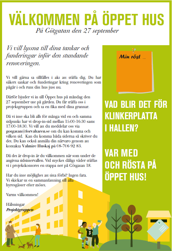 Inbjudan till öppet hus 27/9